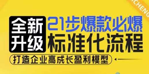 21步爆款必爆标准化流程，全新升级，打造企业高成长盈利模型 - 严选资源大全 - 严选资源大全