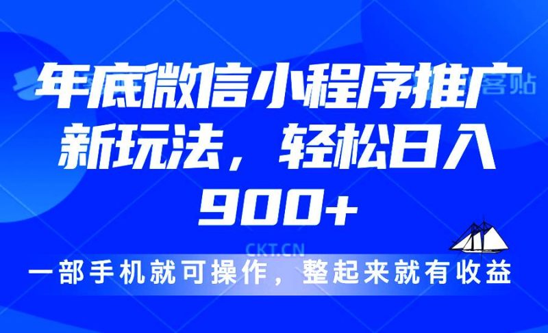 （13761期）24年底微信小程序推广最新玩法，轻松日入900+ - 严选资源大全 - 严选资源大全