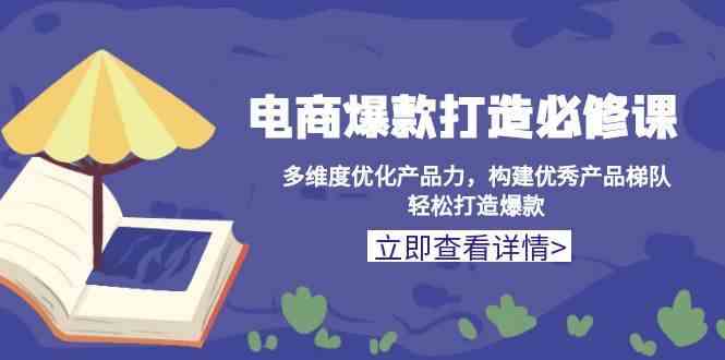 电商爆款打造必修课：多维度优化产品力，构建优秀产品梯队，轻松打造爆款 - 严选资源大全 - 严选资源大全