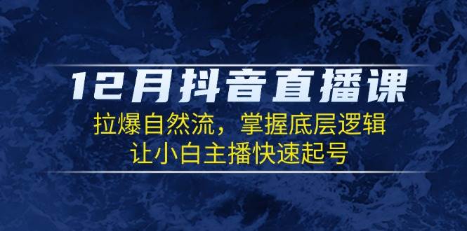 （13807期）12月抖音直播课：拉爆自然流，掌握底层逻辑，让小白主播快速起号 - 严选资源大全 - 严选资源大全
