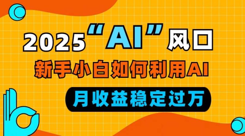 (13821期)2025“ AI ”风口,新手小白如何利用ai,每月收益稳定过万 - 严选资源大全 - 严选资源大全