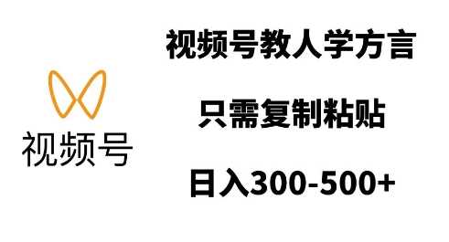 视频号教人学方言，只需复制粘贴，日入多张 - 严选资源大全 - 严选资源大全