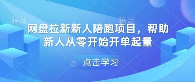 网盘拉新新人陪跑项目，帮助新人从零开始开单起量 - 严选资源大全 - 严选资源大全