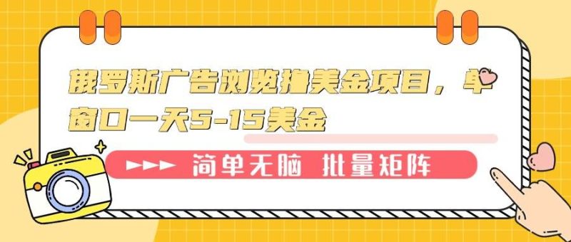 (13929期)俄罗斯广告浏览撸美金项目,单窗口一天5-15美金 - 严选资源大全 - 严选资源大全