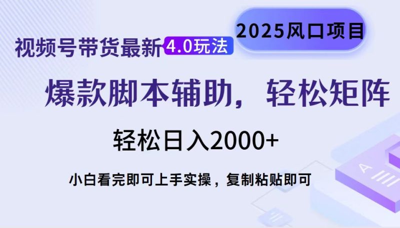 视频号带货最新4.0玩法,作品制作简单,当天起号,复制粘贴,轻松矩阵… - 严选资源大全 - 严选资源大全