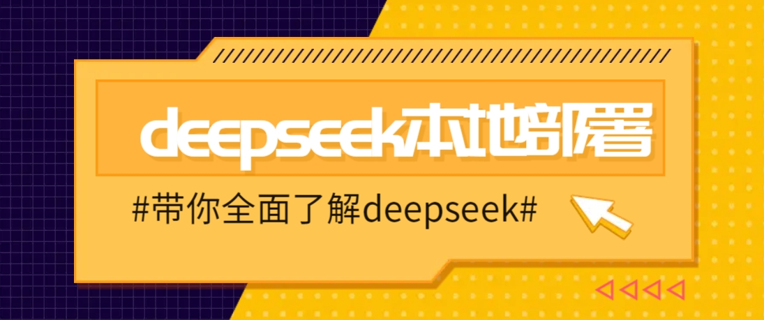 DeepSeek本地部署详细教程，轻松将deepseek部署到你的电脑上 - 严选资源大全 - 严选资源大全