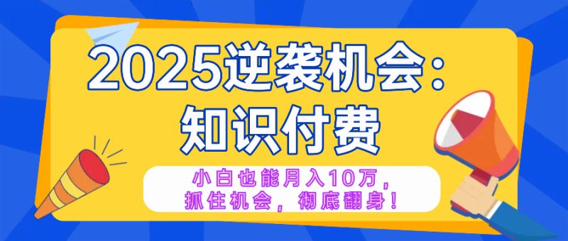 2025逆袭项目——知识付费,小白也能月入10万年入百万,抓住机会彻底翻… - 严选资源大全 - 严选资源大全