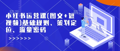 小红书运营课(图文+短视频)基础规则、策划定位、流量密码 - 严选资源大全 - 严选资源大全