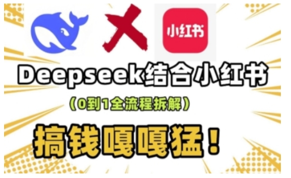 deepseek+小红书打造流量生产线实操课，0到1全流程拆解，搞钱嘎嘎猛 - 严选资源大全 - 严选资源大全