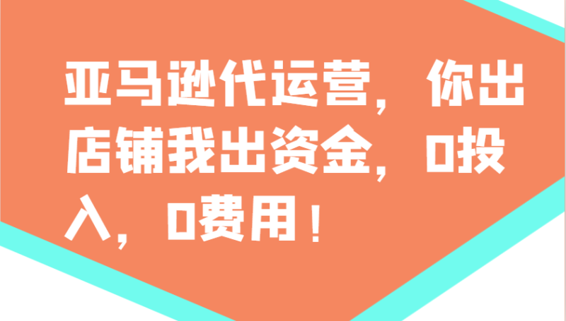 亚马逊代运营,你出店铺我出资金,0投入,0费用,无责任每天300分红,赢亏我承担 - 严选资源大全 - 严选资源大全