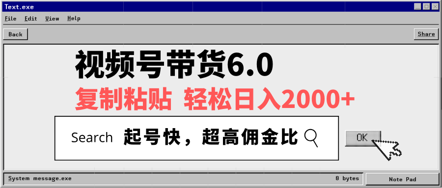 视频号带货6.0，轻松日入2000+，起号快，复制粘贴即可，超高佣金比 - 严选资源大全 - 严选资源大全
