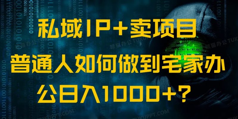 私域IP+卖项目，普通人如何做到宅家办公实现日入1000+ - 严选资源大全 - 严选资源大全
