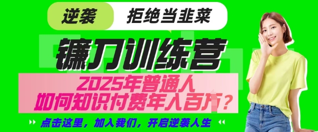 【网创项目终点站-镰刀训练营超级IP合伙人】25年普通人如何通过知识付费实现逆袭【揭秘】 - 严选资源大全 - 严选资源大全