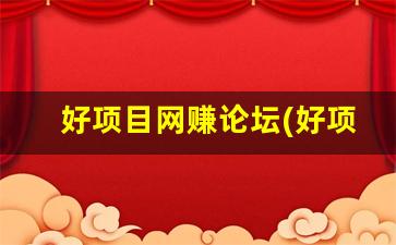 好项目网赚论坛(好项目app) - 严选资源大全 - 严选资源大全