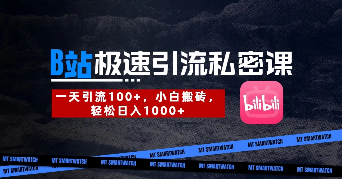 B站创业粉极速引流私密课。一天引流100+，小白搬砖，轻松日入1000+ - 严选资源大全 - 严选资源大全