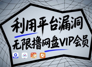 利用平台漏洞，无限撸网盘VIP会员，用户亲测有效!【漏洞原理+操作演示】 - 严选资源大全 - 严选资源大全