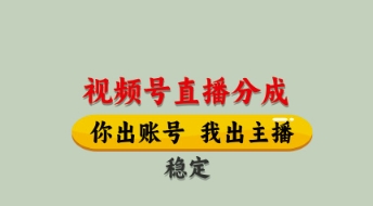 视频号直播分成，全程托管招募，单月轻松变现8k【揭秘】 - 严选资源大全 - 严选资源大全