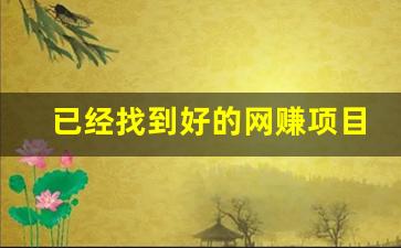 已经找到好的网赚项目 - 严选资源大全 - 严选资源大全
