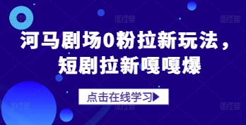 河马剧场0粉拉新玩法，短剧拉新嘎嘎爆 - 严选资源大全 - 严选资源大全