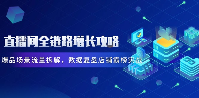 直播间全链路增长攻略，爆品场景流量拆解，数据复盘店铺霸榜实战 - 严选资源大全 - 严选资源大全