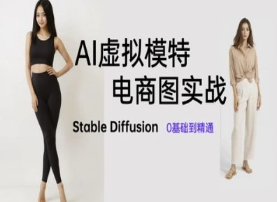 AI虚拟模特电商图实战，AI绘画Stable Diffusion 0基础到精通 - 严选资源大全 - 严选资源大全
