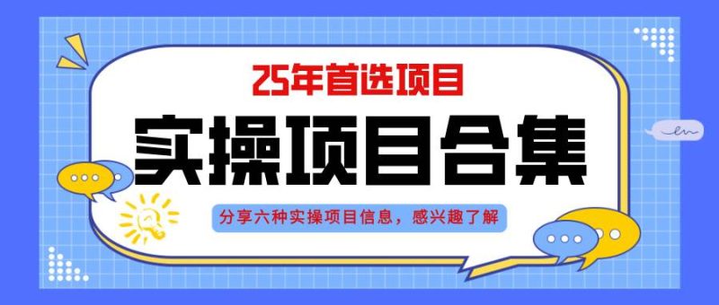（14767期）2025年实操六大项目实操演练，挂机类型，AI直播类型，轻资产创业类型，… - 严选资源大全 - 严选资源大全