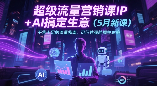 超级流量营销课IP+AI搞定生意(5月新课)干货十足的流量指南，可行性强的提效攻略 - 严选资源大全 - 严选资源大全