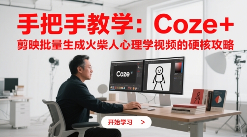 手把手教学：Coze + 剪映批量生成火柴人心理学视频的硬核攻略 - 严选资源大全 - 严选资源大全