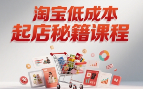 淘宝低成本起店系统课，助你快速起店，实现弯道超车 - 严选资源大全 - 严选资源大全