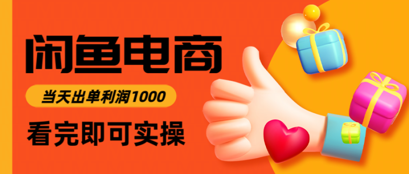 闲鱼高利润电商，入门到出单只需3小时，每天利润1000 - 严选资源大全 - 严选资源大全