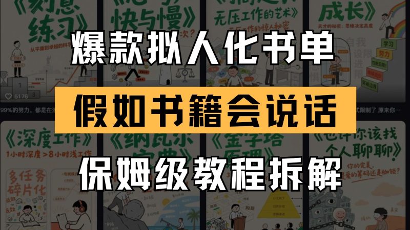 最新爆款拟人化书单玩法 假如书籍会说话 保姆级教程 - 严选资源大全 - 严选资源大全