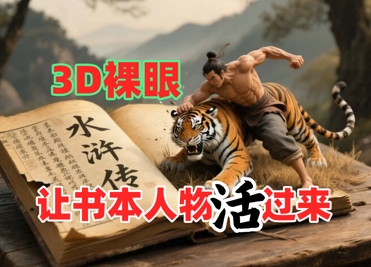 书本人物裸眼3D视频，新的玩法，流量超猛，保姆级教程 - 严选资源大全 - 严选资源大全