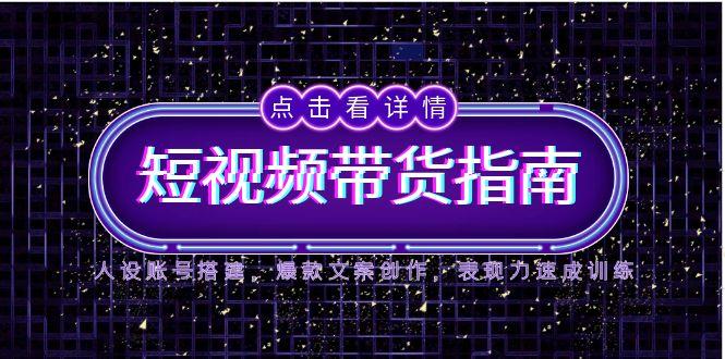 2025短视频带货指南，人设账号搭建，爆款文案创作，表现力速成训练 - 严选资源大全 - 严选资源大全