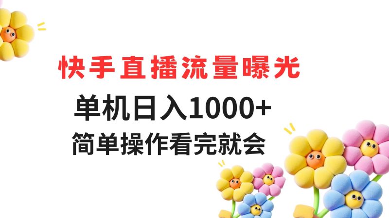 快手直播流量曝光 单机日入1000+ 简单操作 看完就会 - 严选资源大全 - 严选资源大全
