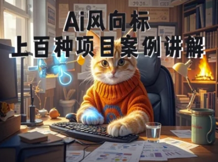 Ai风向标-附100种项目案例玩法-0基础小白到大神ai视频商业应用教学 - 严选资源大全 - 严选资源大全