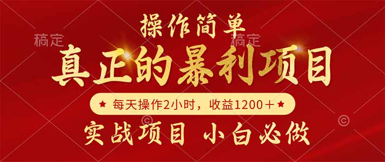 真正的暴利项目，操作简单，每天收益1200＋，自己做老板 - 严选资源大全 - 严选资源大全
