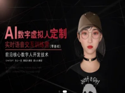 AI数字虚拟人定制，实时语音交互训练营(零基础)，前沿核心数字人开发技术 - 严选资源大全 - 严选资源大全