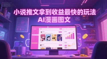 小说推文拿到收益最快的玩法，AI漫画图文 - 严选资源大全 - 严选资源大全