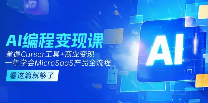 AI编程变现课：掌握Cursor工具+商业变现，一年学会MicroSaaS产品全流程 - 严选资源大全 - 严选资源大全