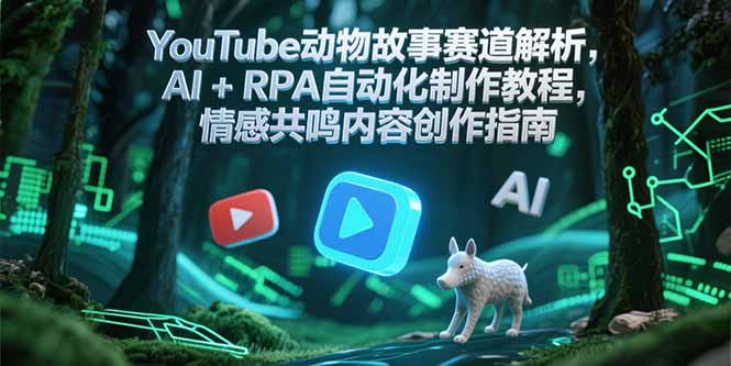 YouTube动物故事赛道解析，AI+RPA自动化制作教程，情感共鸣内容创作指南 - 严选资源大全 - 严选资源大全