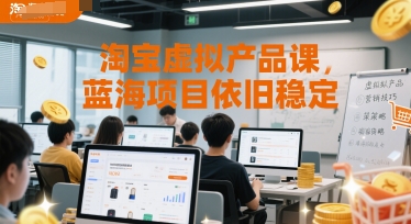 淘宝虚拟产品课，蓝海项目依旧稳定 - 严选资源大全 - 严选资源大全