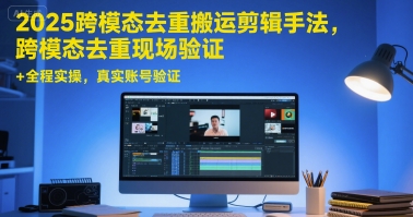 2025跨模态去重搬运剪辑手法，跨模态去重现场验证 +全程实操，真实账号验证 - 严选资源大全 - 严选资源大全