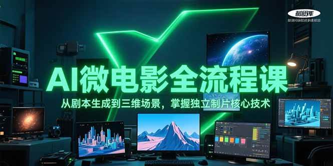 AI微电影全流程课，从剧本生成到三维场景，掌握独立制片核心技术 - 严选资源大全 - 严选资源大全