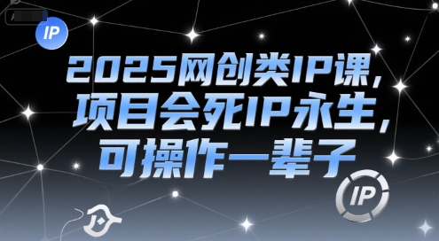 2025网创类IP课，项目会死IP永生，可操作一辈子 - 严选资源大全 - 严选资源大全