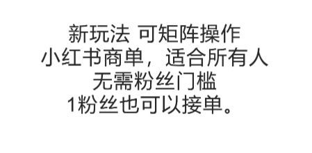 可矩阵操作，小红书商单新玩法，适合所有人，无需粉丝门槛，1粉丝也可以接单 - 严选资源大全 - 严选资源大全