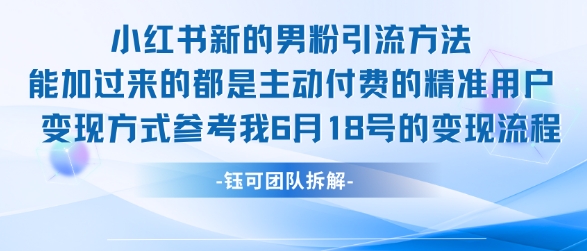 小红书全新男粉引流实操方法，日引流100多精准男粉 - 严选资源大全 - 严选资源大全