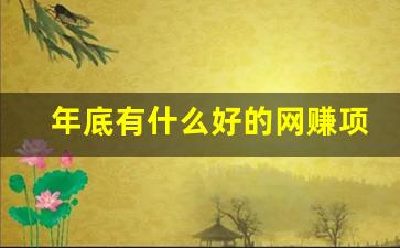 年底有什么好的网赚项目(年底做什么赚钱) - 严选资源大全 - 严选资源大全