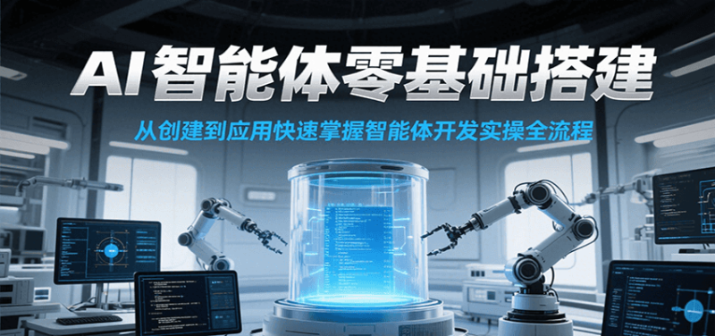 AI智能体零基础搭建实操课，从创建到应用快速掌握智能体开发全流程！ - 严选资源大全 - 严选资源大全