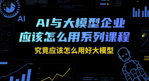 AI与大模型企业应该怎么用系列课程，究竟应该怎么用好大模型 - 严选资源大全 - 严选资源大全