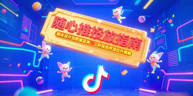 随心推投放指南，脚本设计加数据监测，三阶段自然流拉升策略 - 严选资源大全 - 严选资源大全